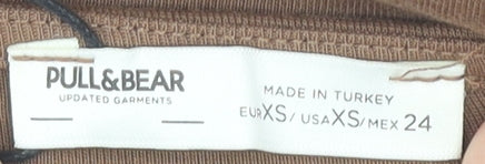 Pull&Bear Women's Brown Slip Dress XS - Casual Summer
