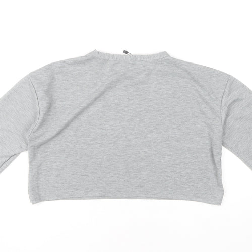 boohoo Women's Grey Lightweight Sweatshirt, Size 10