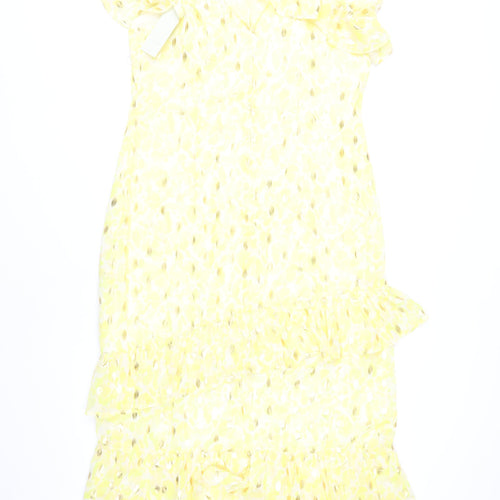 Never Fully Dressed Women's Yellow Floral Dress, Size 14
