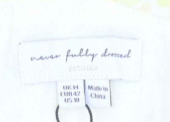 Never Fully Dressed Women's Yellow Floral Dress, Size 14