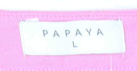 Papaya Women's Pink Long Sleeve Top L