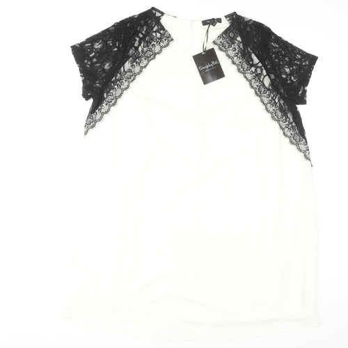 Simply Be Women's Black Ivory Lace Shift Dress Size 22