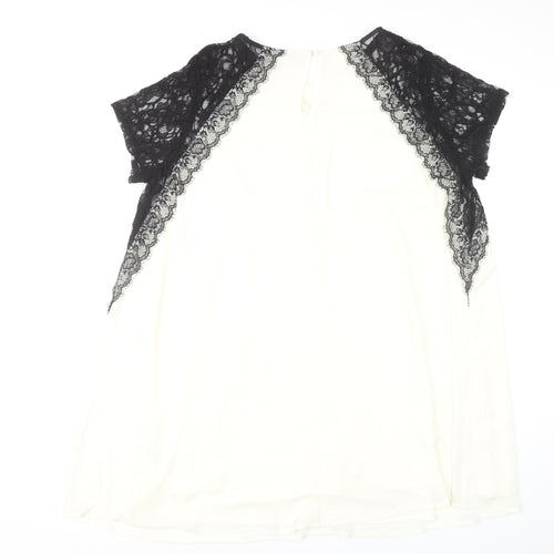 Simply Be Women's Black Ivory Lace Shift Dress Size 22