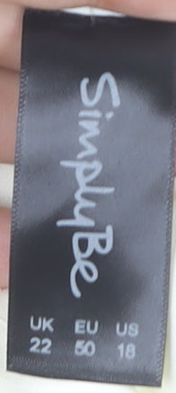 Simply Be Women's Black Ivory Lace Shift Dress Size 22