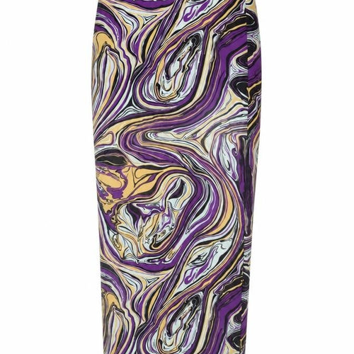 Missguided Women's Long Multicoloured Geometric Skirt, Size 8