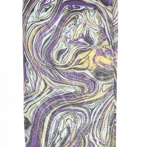 Missguided Women's Long Multicoloured Geometric Skirt, Size 8