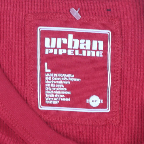 Urban Pipeline Men's Red Long Sleeve T-Shirt L