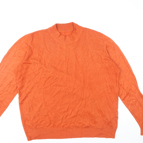 Marks and Spencer Women's Orange Mock Neck Jumper
