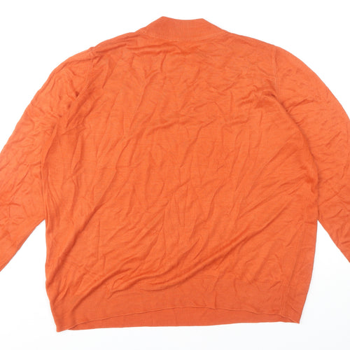 Marks and Spencer Women's Orange Mock Neck Jumper