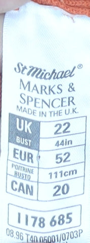 Marks and Spencer Women's Orange Mock Neck Jumper