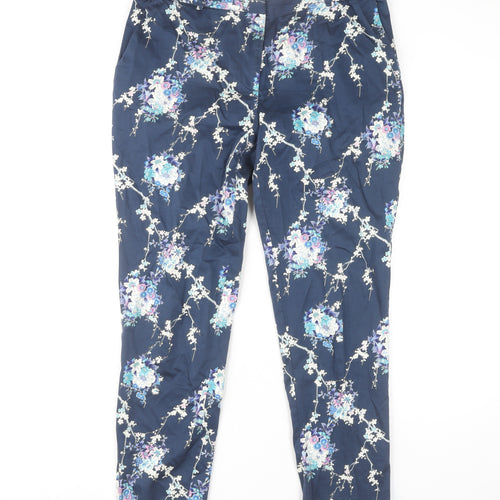 Oasis Women’s Blue Floral Trousers Size 14