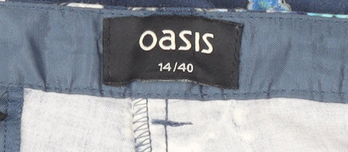 Oasis Women’s Blue Floral Trousers Size 14