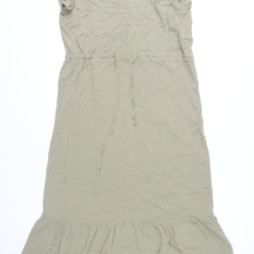 b.young Women's Green Flutter Sleeve Dress Size 12
