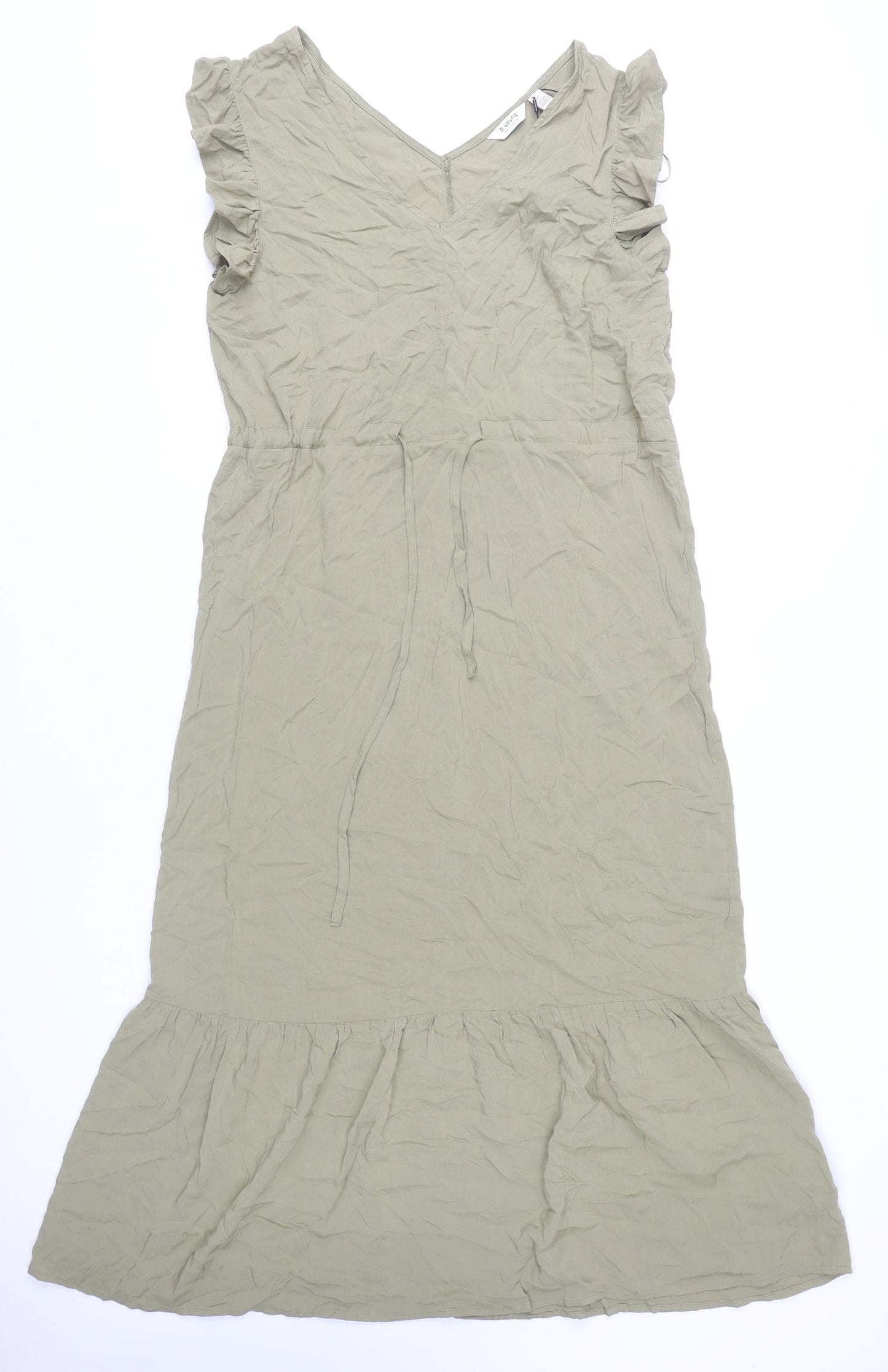 b.young Women's Green Flutter Sleeve Dress Size 12