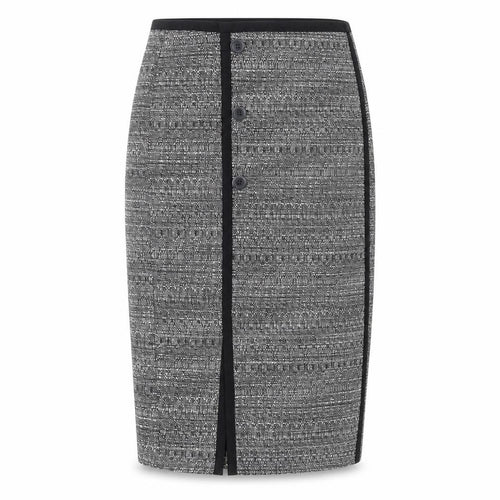 Tu Women's Grey Geometric Pencil Skirt Knee Length Workwear