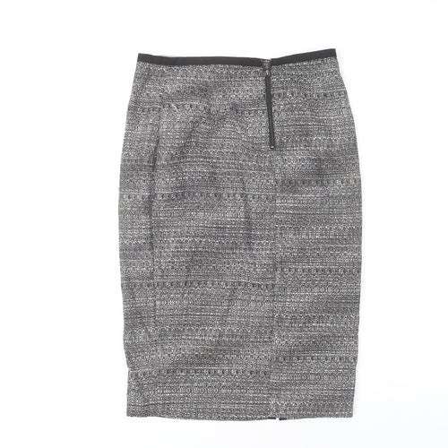 Tu Women's Grey Geometric Pencil Skirt Knee Length Workwear