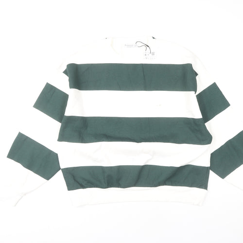 Stradivarius Women's Striped Pullover Sweatshirt