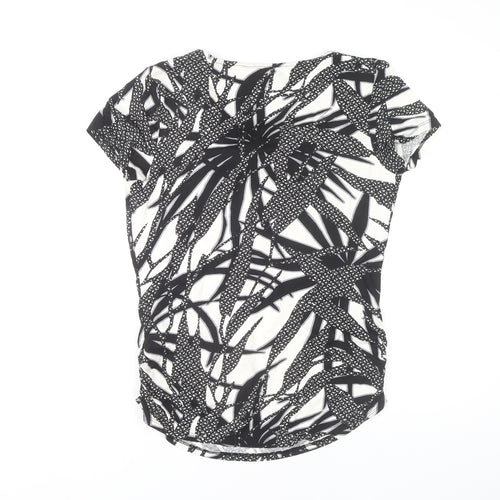 TU Women's Black and White Cowl Neck T-Shirt Size 14