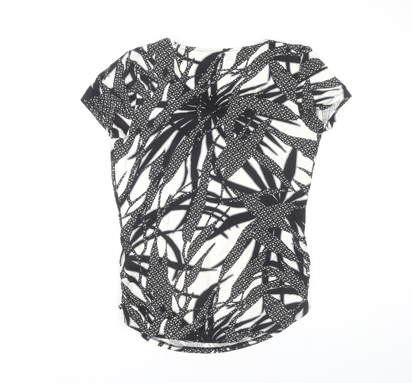 TU Women's Black and White Cowl Neck T-Shirt Size 14