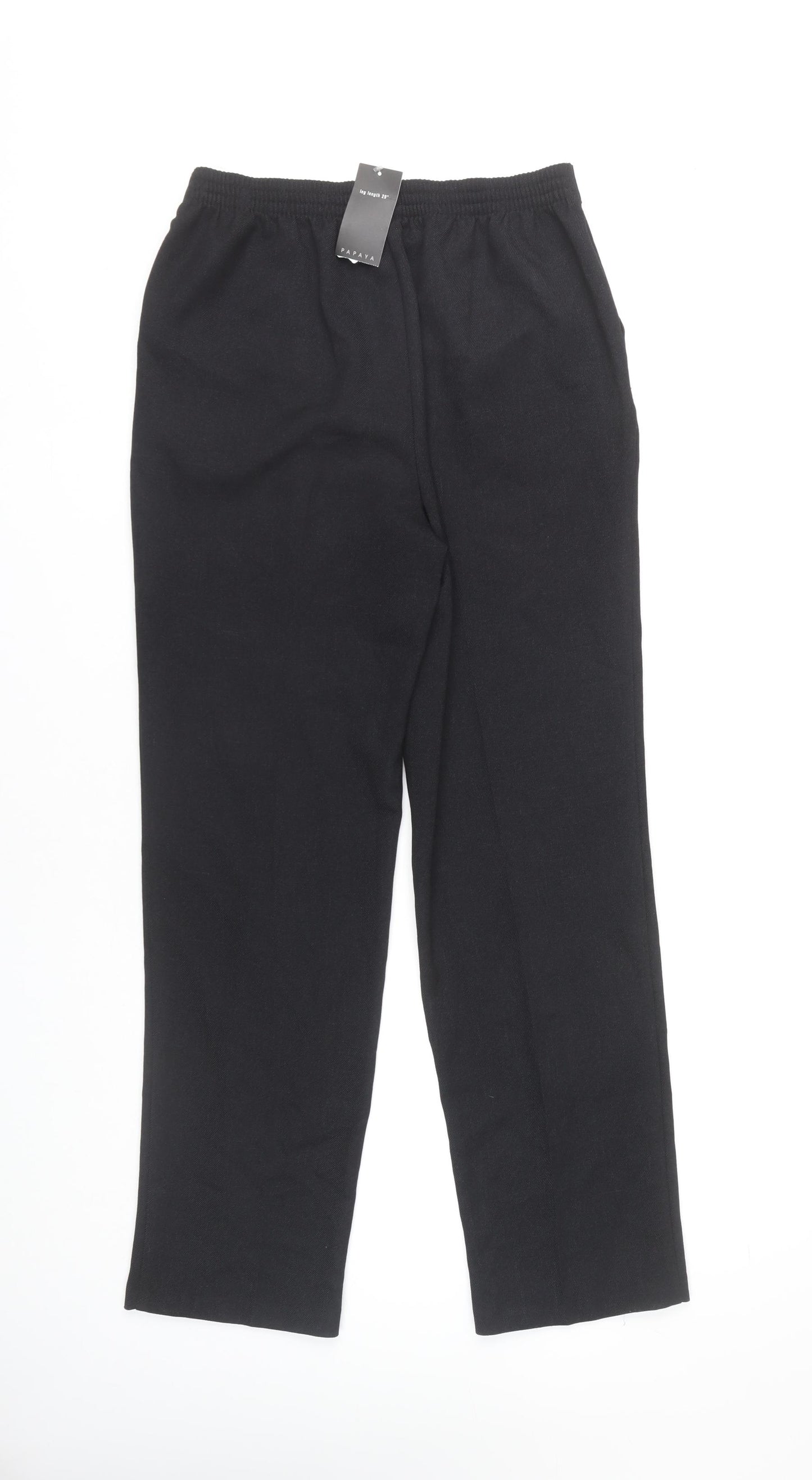 Papaya Women's Black Straight Trousers Size 8