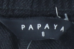 Papaya Women's Black Straight Trousers Size 8