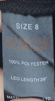 Papaya Women's Black Straight Trousers Size 8