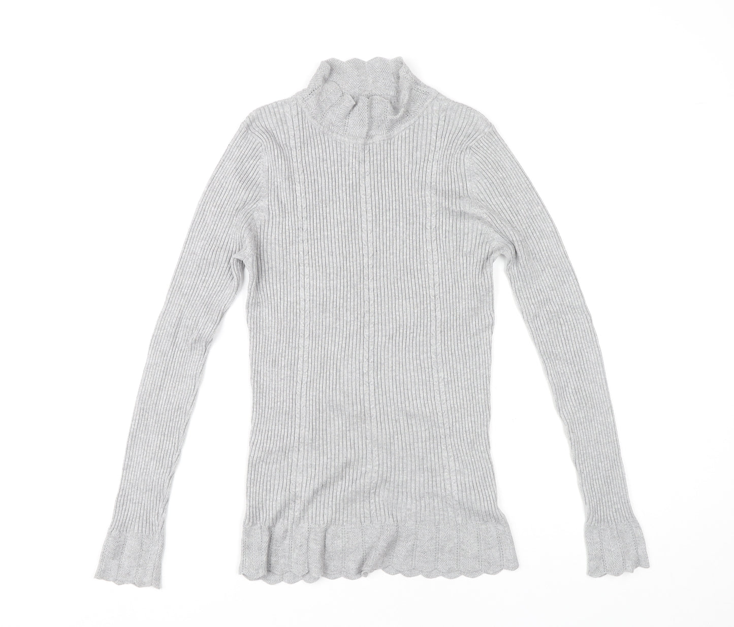 Papaya Women's Grey Knit Pullover Jumper Size 14