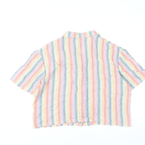 Tu Women's Multicoloured Striped Button-Up Shirt Size 16