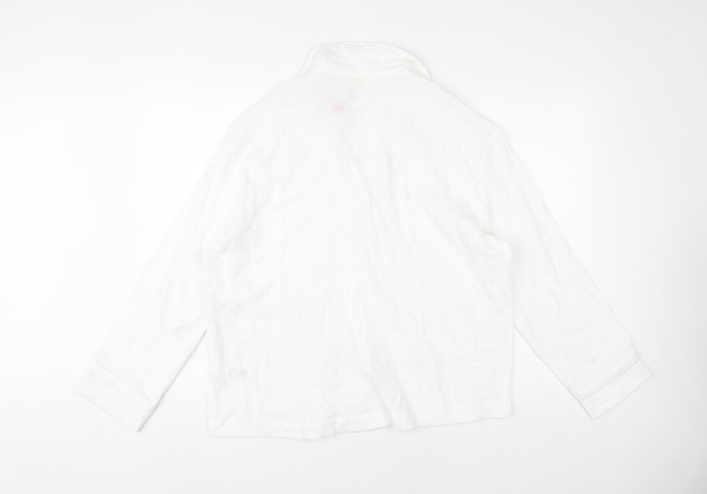 Marks and Spencer Women's White Pyjama Shirt Size 10