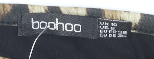 Boohoo Women's Black T-Shirt - Size 10