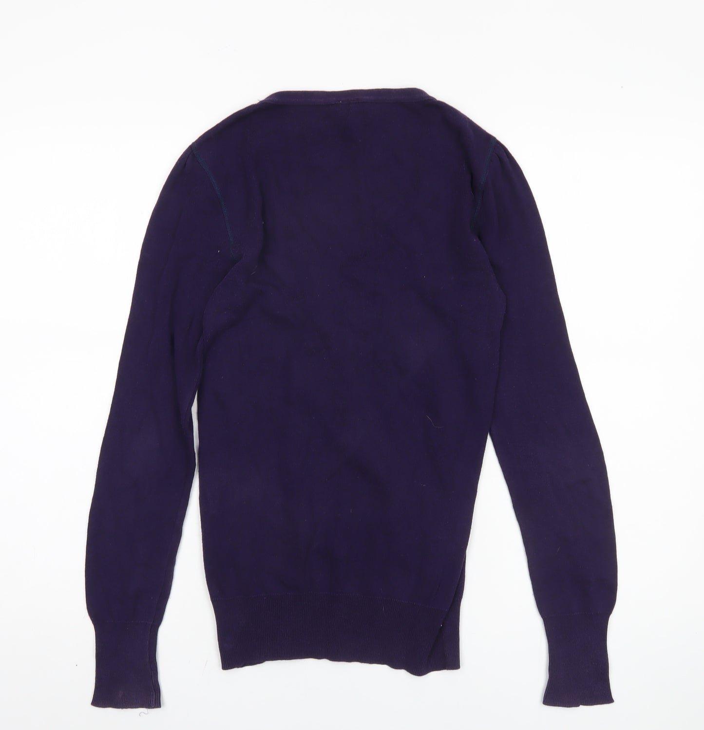 Women's Purple Wool Pullover Jumper, S