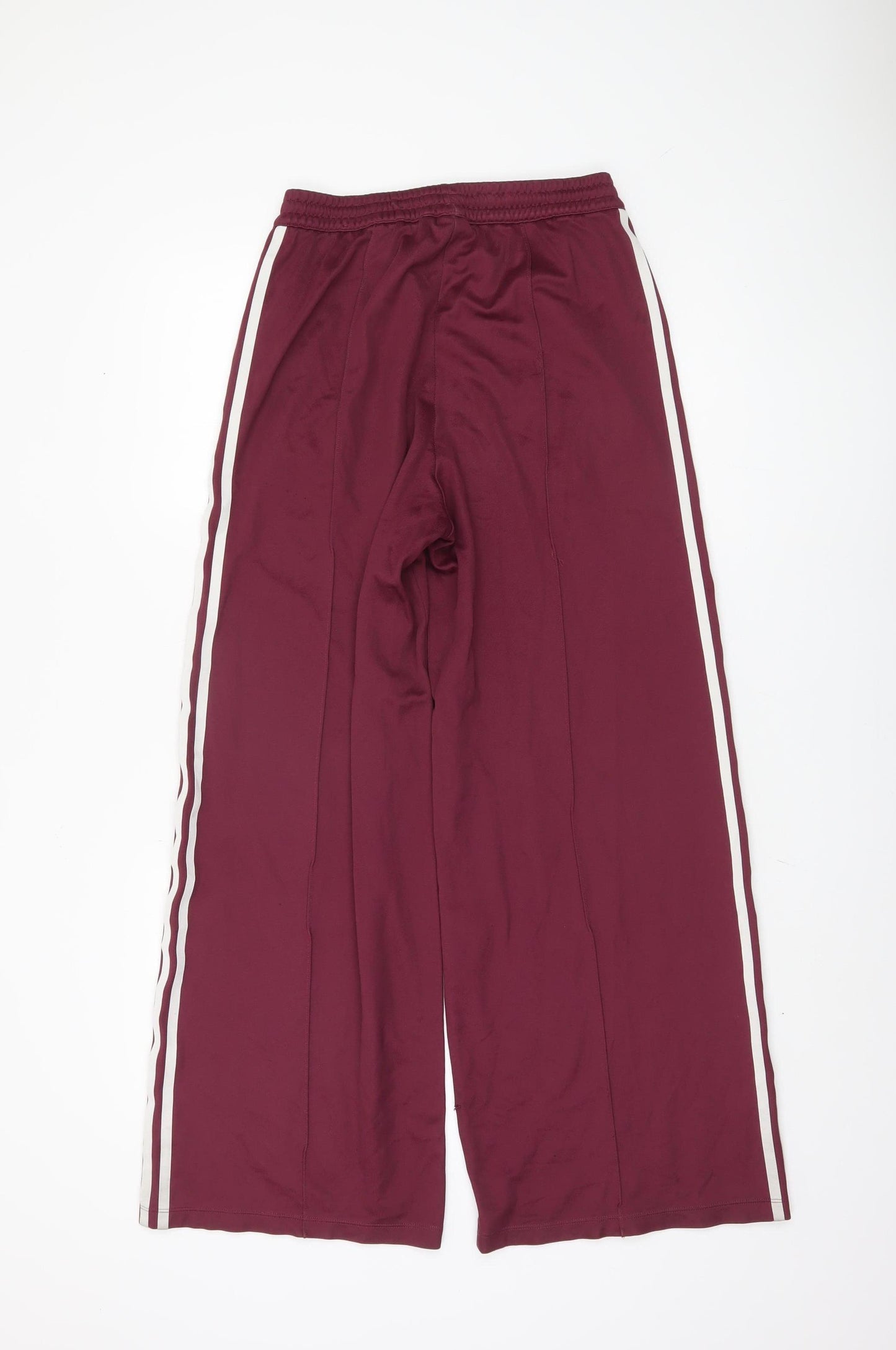 Adidas Women's Red Track Pants, Size 8, Wide-Leg