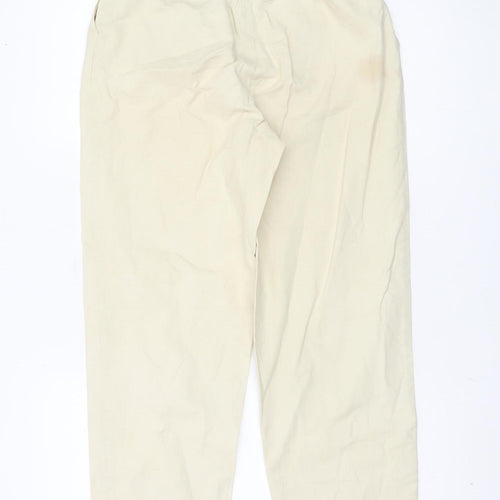 St Michael Women's Beige Cotton Trousers Size 10
