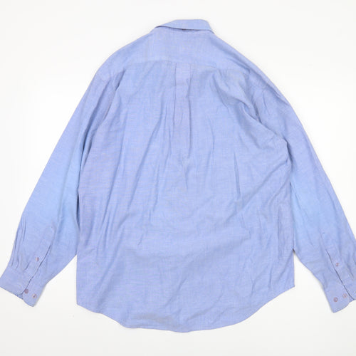 Woods & Gray Men's Blue Button-Up Shirt 15.5