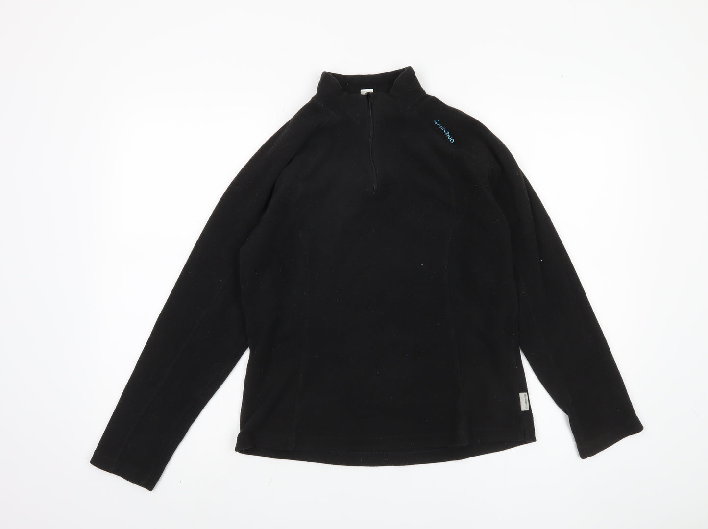 Oxylane Women's Black 1/4 Zip Fleece Sweatshirt - Size L