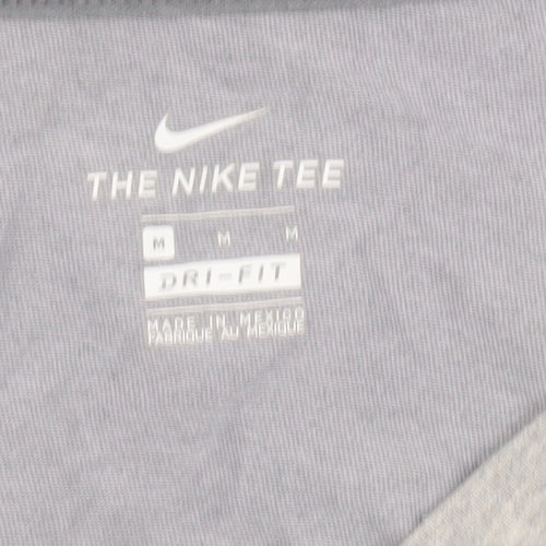 Nike Women's Grey V-Neck T-Shirt Medium