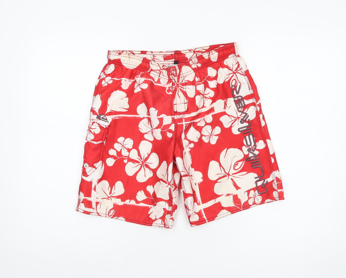 Quiksilver Boys Red Floral Board Shorts Size 12