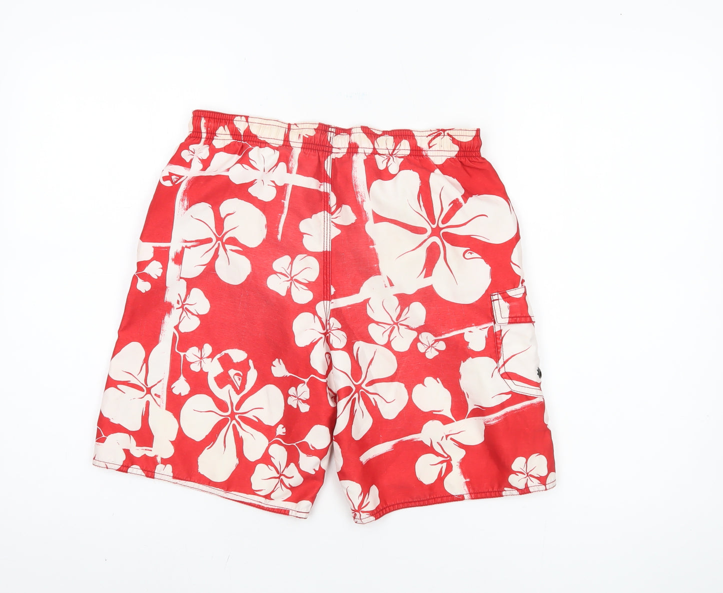 Quiksilver Boys Red Floral Board Shorts Size 12