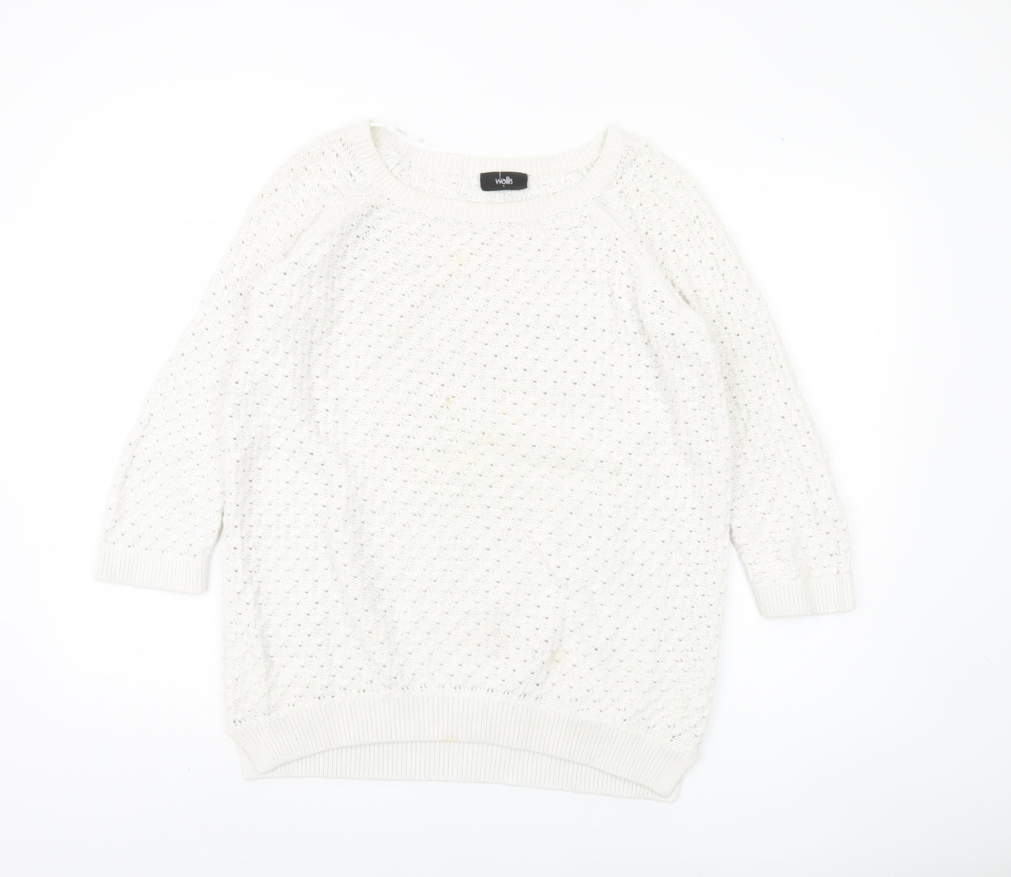Wallis Women's White Knit Pullover Jumper, Size S
