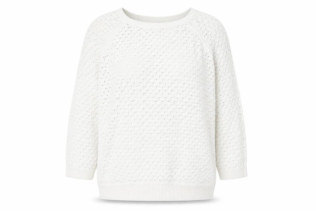 Front view of Wallis Women's White Knit jumper, size S