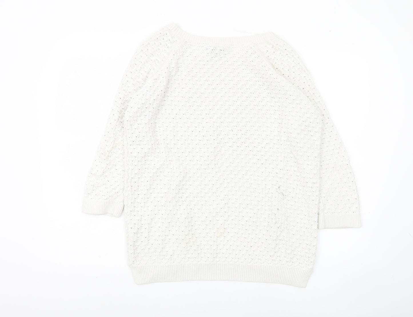 Wallis Women's White Knit Pullover Jumper, Size S