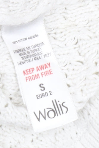 Wallis Women's White Knit Pullover Jumper, Size S