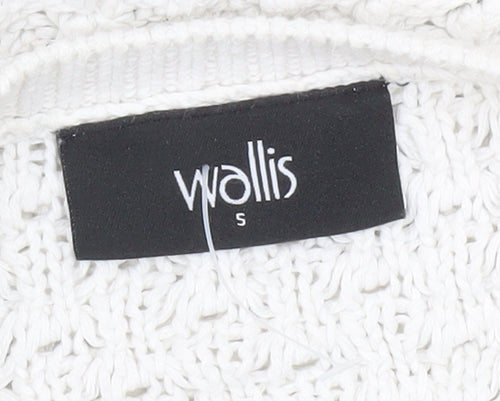 Wallis Women's White Knit Pullover Jumper, Size S