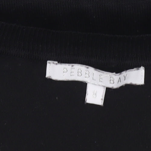 Pebble Bay Women's Black V-Neck Pullover Jumper
