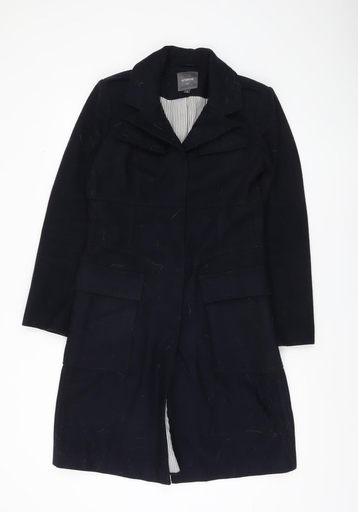 Next Women's Black Long Coat Size 8