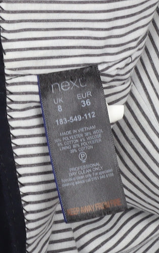Next Women's Black Long Coat Size 8