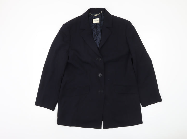 Viyella Women's Black Blazer, Size 14, Classic Design