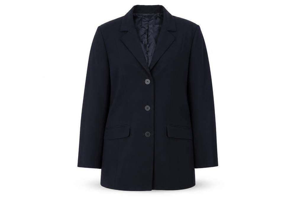 Front view of Viyella Women's Black Blazer, size 14, Classic Design