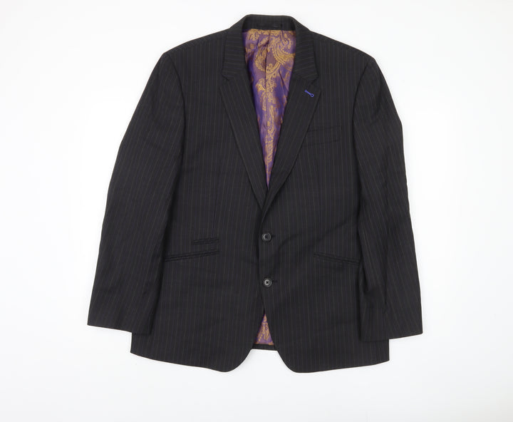 Next Men's Black Stripe Blazer, 42 Short