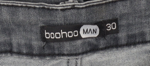 boohooMAN Grey Slim Fit Jeans for Men Size 30